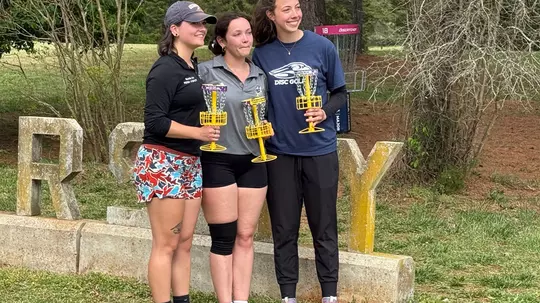 Grace Wilson (right) takes second place in CDC women's singles