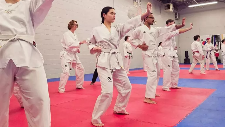 Taekwondo team preparing for NCTA Championships near Boston