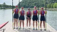 Women’s Novice 4 rowing team earns first-place finish at nationals