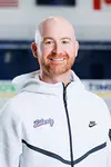 Ben Hughes from the Men’s D1 Hockey had his headshot taken in the Lahaye Ice Center on August 27, 2025. (Photo by Simon Barbre)