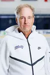 Dan Berthiaume from the Men’s D1 Hockey had his headshot taken in the Lahaye Ice Center on August 27, 2025. (Photo by Simon Barbre)