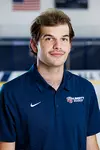 Nolan Borek from the Men’s D1 Hockey had his headshot taken in the Lahaye Ice Center on August 27, 2025. (Photo by Simon Barbre)