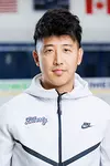 Jonathan Chung from the Men’s D1 Hockey had his headshot taken in the Lahaye Ice Center on August 27, 2025. (Photo by Simon Barbre)