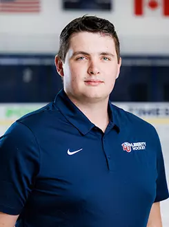 X from the Men’s D1 Hockey had his headshot taken in the Lahaye Ice Center on August 27, 2025. (Photo by Simon Barbre)
