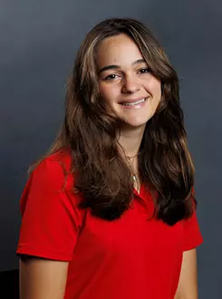 Amelia Aquilino with Cycling is photographed during Club Sports Headshots in the Lahaye Event Space on September 2nd, 2025. (Photo by Grace Greer)