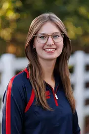 Abby Griffith with the Liberty Equestrian Team is photographed for Club Sports Headshots at the Liberty Mountain Equestrian Center on August 28th, 2025. (Photo by Grace Greer)