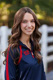 Aliyah Hardesty with the Liberty Equestrian Team is photographed for Club Sports Headshots at the Liberty Mountain Equestrian Center on August 28th, 2025. (Photo by Grace Greer)