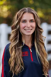 Angel Lundin with the Liberty Equestrian Team is photographed for Club Sports Headshots at the Liberty Mountain Equestrian Center on August 28th, 2025. (Photo by Grace Greer)