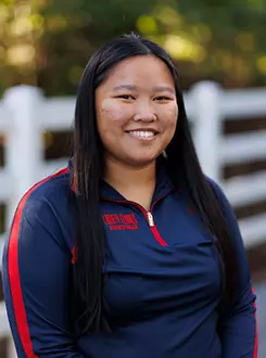 Anna Rotter with the Liberty Equestrian Team is photographed for Club Sports Headshots at the Liberty Mountain Equestrian Center on August 28th, 2025. (Photo by Grace Greer)