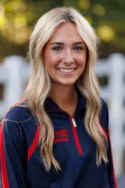 Anna Talmadge with the Liberty Equestrian Team is photographed for Club Sports Headshots at the Liberty Mountain Equestrian Center on August 28th, 2025. (Photo by Grace Greer)