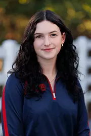 Kate Love with the Liberty Equestrian Team is photographed for Club Sports Headshots at the Liberty Mountain Equestrian Center on August 28th, 2025. (Photo by Grace Greer)
