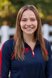 Katie Staib with the Liberty Equestrian Team is photographed for Club Sports Headshots at the Liberty Mountain Equestrian Center on August 28th, 2025. (Photo by Grace Greer)