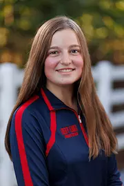 Keira Kraftson with the Liberty Equestrian Team is photographed for Club Sports Headshots at the Liberty Mountain Equestrian Center on August 28th, 2025. (Photo by Grace Greer)