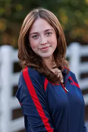 Lianna Vence with the Liberty Equestrian Team is photographed for Club Sports Headshots at the Liberty Mountain Equestrian Center on August 28th, 2025. (Photo by Grace Greer)