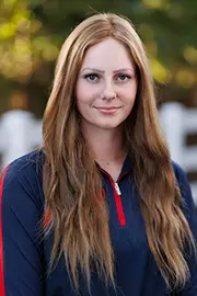 Morgen Anderson with the Liberty Equestrian Team is photographed for Club Sports Headshots at the Liberty Mountain Equestrian Center on August 28th, 2025. (Photo by Grace Greer)