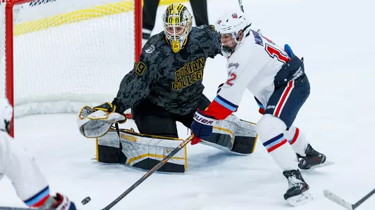 Luke Munroe scores vs. Adrian College