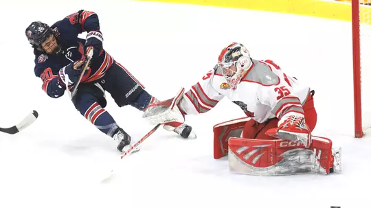 Liberty University's Men's D1 Hockey team plays Drury University on October 24, 2026. (Photo by Dawn Baker)