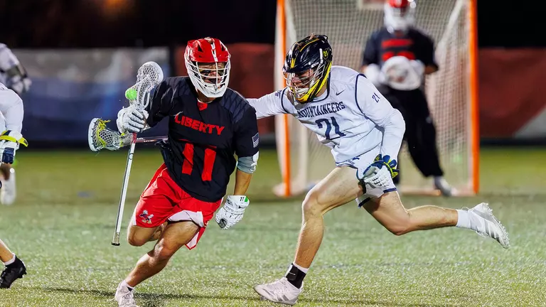 Men’s lacrosse starts and ends well, snapping losing skid by climbing past Mountaineers