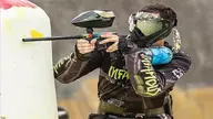 Natzke playing professional paintball in Australian league