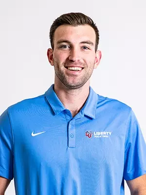 Liberty Volleyball Assistant Coach Nolan on April 10th, 2024. (Photo by Cassidy Paxton)