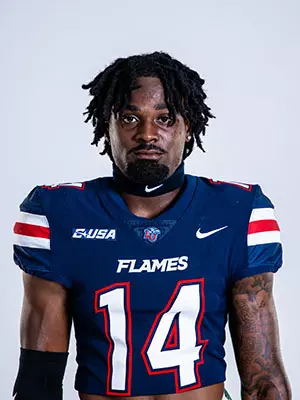 Liberty football media day on white backdrop June 28, 2024 (photo by: Emma Kendrick)