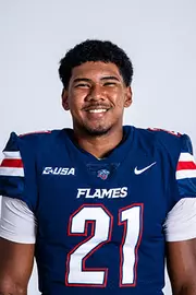 Liberty football media day on white backdrop June 28, 2024 (photo by: Emma Kendrick)
