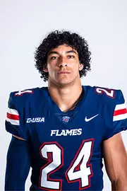Liberty football media day on white backdrop June 20, 2024 (photo by: Emma Kendrick)