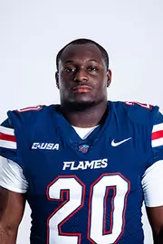 Liberty football media day on white backdrop June 20, 2024 (photo by: Emma Kendrick)