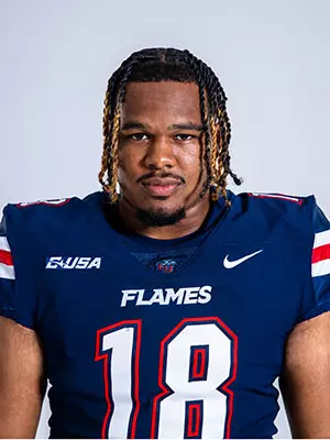 Liberty football media day on white backdrop June 28, 2024 (photo by: Emma Kendrick)