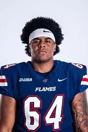 Liberty football media day on white backdrop June 19, 2024 (photo by: Emma Kendrick)