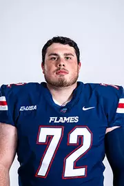 Liberty football media day on white backdrop June 19, 2024 (photo by: Emma Kendrick)