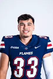 Liberty football media day on white backdrop June 20, 2024 (photo by: Emma Kendrick)