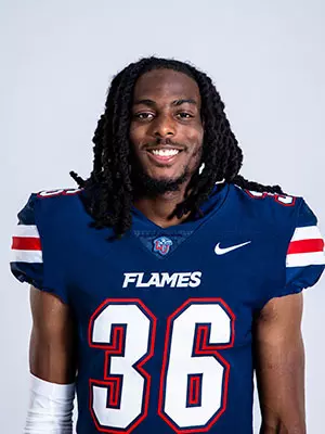 Liberty football media day on white backdrop June 28, 2024 (photo by: Emma Kendrick)