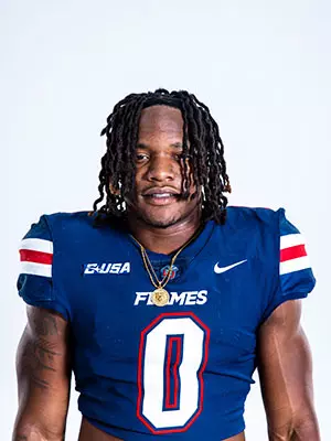 Liberty football media day on white backdrop June 27, 2024 (photo by: Emma Kendrick)