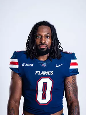 Liberty football media day on white backdrop June 20, 2024 (photo by: Emma Kendrick)