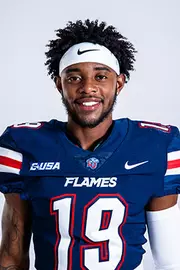 Liberty football media day on white backdrop June 28, 2024 (photo by: Emma Kendrick)