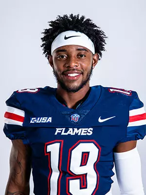Liberty football media day on white backdrop June 28, 2024 (photo by: Emma Kendrick)