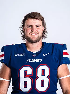 Liberty football media day on white backdrop June 19, 2024 (photo by: Emma Kendrick)