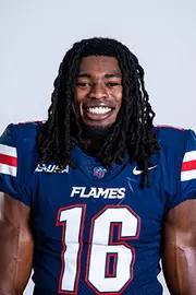 Liberty football media day on white backdrop June 28, 2024 (photo by: Emma Kendrick)