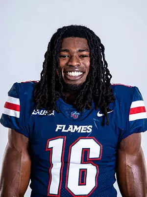 Liberty football media day on white backdrop June 28, 2024 (photo by: Emma Kendrick)