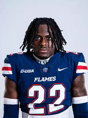Liberty football media day on white backdrop June 28, 2024 (photo by: Emma Kendrick)