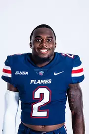 Liberty football media day on white backdrop June 20, 2024 (photo by: Emma Kendrick)