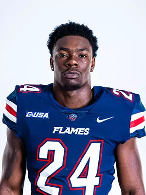 Liberty football media day on white backdrop June 27, 2024 (photo by: Emma Kendrick)