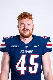Liberty football media day on white backdrop June 19, 2024 (photo by: Emma Kendrick)