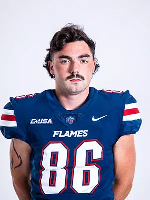 Liberty football media day on white backdrop June 19, 2024 (photo by: Emma Kendrick)