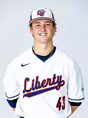 Liberty baseball media day photographed on white backdrop for creative team on November 19, 2024