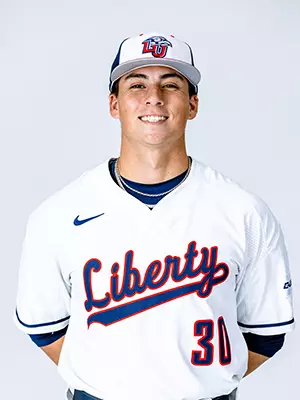 Liberty baseball media day photographed on white backdrop for creative team on November 19, 2024