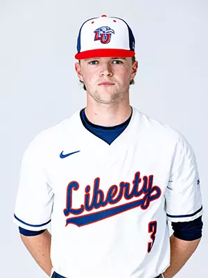 Liberty baseball media day photographed on white backdrop for creative team on November 19, 2024