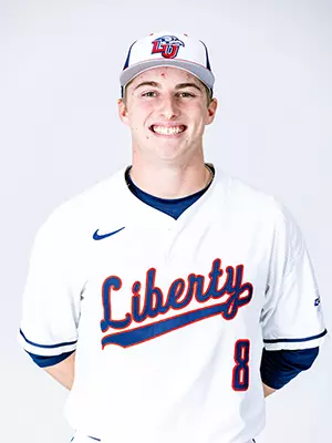 Liberty baseball media day photographed on white backdrop for creative team on November 19, 2024