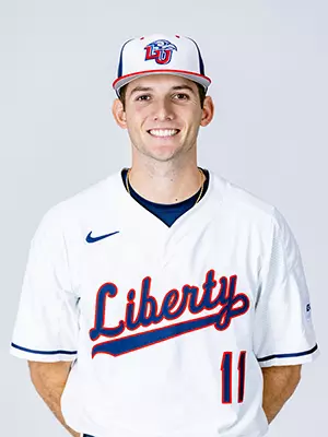 Liberty baseball media day photographed on white backdrop for creative team on November 19, 2024